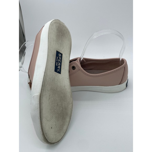 Sperry Crest Vibe Womens 5.5 Rose Pink Leather Sneakers STS84336 Low Top Shoes - Picture 4 of 5